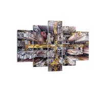 Impression sur Toile 150x100cm Tableaux Metropolis Photographie Aérienne Rue