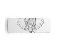Impression sur Toile 160x50cm Tableaux Éléphant afrique illustration enfants