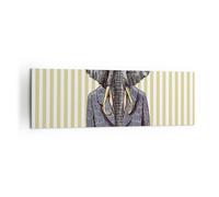 Impression sur Toile 160x50cm Tableaux Elephant Costume Abstraction illustration
