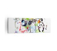 Impression sur Toile 160x50cm Tableaux flamants roses sauvage faune photographe
