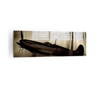 Impression sur Toile 160x50cm Tableaux Image Airplain Hangar vol historique