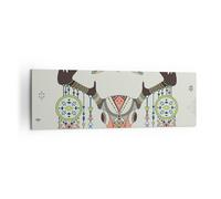 Impression sur Toile 160x50cm Tableaux Image Deer Mandala spiritualité sauvage