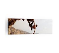 Impression sur Toile 160x50cm Tableaux Image Escalade extrême montagnes Grèce