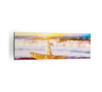 Impression sur Toile 160x50cm Tableaux Image Étoiles de mer plage sable océan