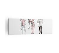 Impression sur Toile 160x50cm Tableaux Image Filles mode tendances rencontre