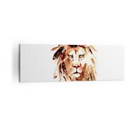 Impression sur Toile 160x50cm Tableaux Image illustration intelligent roi lion