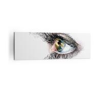 Impression sur Toile 160x50cm Tableaux Image Oeil Humain Illustration adulte