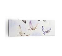 Impression sur Toile 160x50cm Tableaux Image Oiseaux aquarelle sauvagerie vol