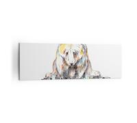 Impression sur Toile 160x50cm Tableaux Image Ours Jouets Jouer Illustration