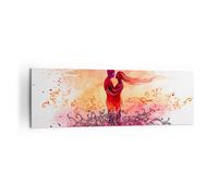 Impression sur Toile 160x50cm Tableaux Image Photo Amour Couple lune de miel
