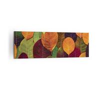 Impression sur Toile 160x50cm Tableaux Image Photo Automne Feuilles Graphismes