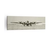 Impression sur Toile 160x50cm Tableaux Image Photo Avion Vieux Bombardier