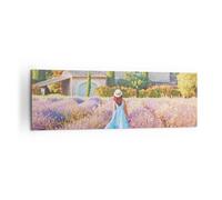 Impression sur Toile 160x50cm Tableaux Image Photo Boho Bruyères Femme