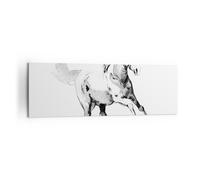 Impression sur Toile 160x50cm Tableaux Image Photo Cheval Galop Des Animaux