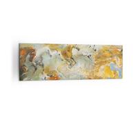 Impression sur Toile 160x50cm Tableaux Image Photo Chevaux Galop Modernes