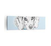 Impression sur Toile 160x50cm Tableaux Image Photo Chien labrador oeil portrait