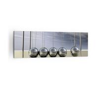 Impression sur Toile 160x50cm Tableaux Image Photo Chrome balles science