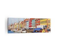 Impression sur Toile 160x50cm Tableaux Image Photo Copenhague Nahavn Navires