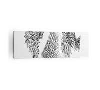 Impression sur Toile 160x50cm Tableaux Image Photo Dessin ange ailes plumes