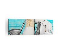 Impression sur Toile 160x50cm Tableaux Image Photo golf balle herbe sports