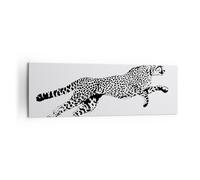 Impression sur Toile 160x50cm Tableaux Image Photo Guépard animaux points