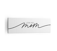 Impression sur Toile 160x50cm Tableaux Image Photo Je t'aime maman Decoration