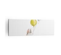 Impression sur Toile 160x50cm Tableaux Image Photo Lapin Ballons Pour Enfants