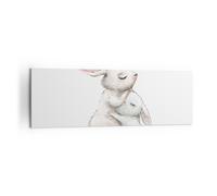 Impression sur Toile 160x50cm Tableaux Image Photo Lapin Lièvre Enfants