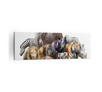 Impression sur Toile 160x50cm Tableaux Image Photo Les animaux koala lion singe