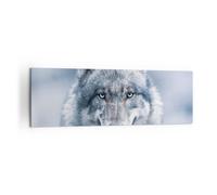 Impression sur Toile 160x50cm Tableaux Image Photo Loup Prédateur Wildness