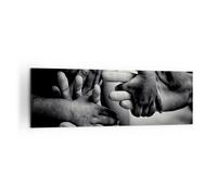 Impression sur Toile 160x50cm Tableaux Image Photo Mains Tolérance Communauté