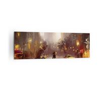 Impression sur Toile 160x50cm Tableaux Image Photo Manhattan Couple Rue
