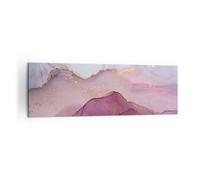 Impression sur Toile 160x50cm Tableaux Image Photo Marbre Rose Violet Decoration
