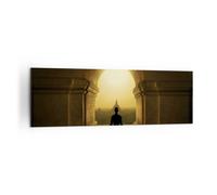 Impression sur Toile 160x50cm Tableaux Image Photo Méditation Temple Ombre
