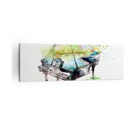 Impression sur Toile 160x50cm Tableaux Image Photo Piano Nature Musique élégance