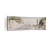 Impression sur Toile 160x50cm Tableaux Image Photo Plage Dune Entrée Decoration