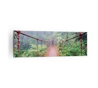Impression sur Toile 160x50cm Tableaux Image Photo Pont Suspendu Costa Rica