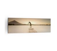 Impression sur Toile 160x50cm Tableaux Image Photo Radeau Ouest Le Soleil