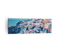 Impression sur Toile 160x50cm Tableaux Image Photo Santorin Grèce Vue Decoration
