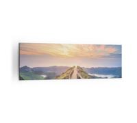 Impression sur Toile 160x50cm Tableaux Image Photo Sentier Montagne Açores