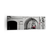 Impression sur Toile 160x50cm Tableaux Image Photo Tchèque Tramway Prague