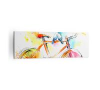 Impression sur Toile 160x50cm Tableaux Image Photo Vélo oiseaux colombe pureté