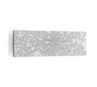 Impression sur Toile 160x50cm Tableaux Image Photo Ville Carte Londres