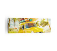 Impression sur Toile 160x50cm Tableaux Image Photo Voiture plage voyage été