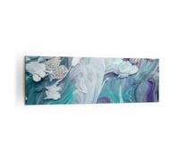 Impression sur Toile 160x50cm Tableaux L'Abstraction En Trois Dimensions Bleu
