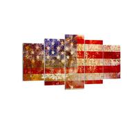 Impression sur Toile 160x85cm Tableaux Amérique Drapeau national patriotique