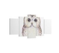 Impression sur Toile 160x85cm Tableaux Chouette Chouette Hulotte Graphiques