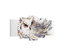 Impression sur Toile 160x85cm Tableaux Chouette plumes la sagesse la nature