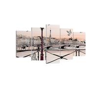 Impression sur Toile 160x85cm Tableaux France pigeon graphiques illustration