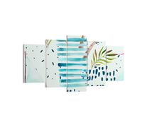 Impression sur Toile 160x85cm Tableaux Image Aquarelle palmier tropique bateau